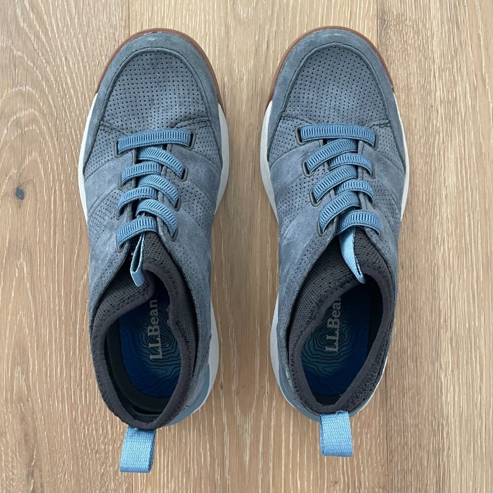 L.L. Bean Shoes Women 7.5 Hiking Blue Vista Slip On Hikers Low Soft Navy 508519 - Picture 11 of 12